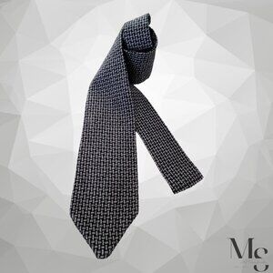 FRITTELLI & LOCKWOOD Gray Interlocking Rope Silk Blend Knit Tie USA W: 3" EX CD